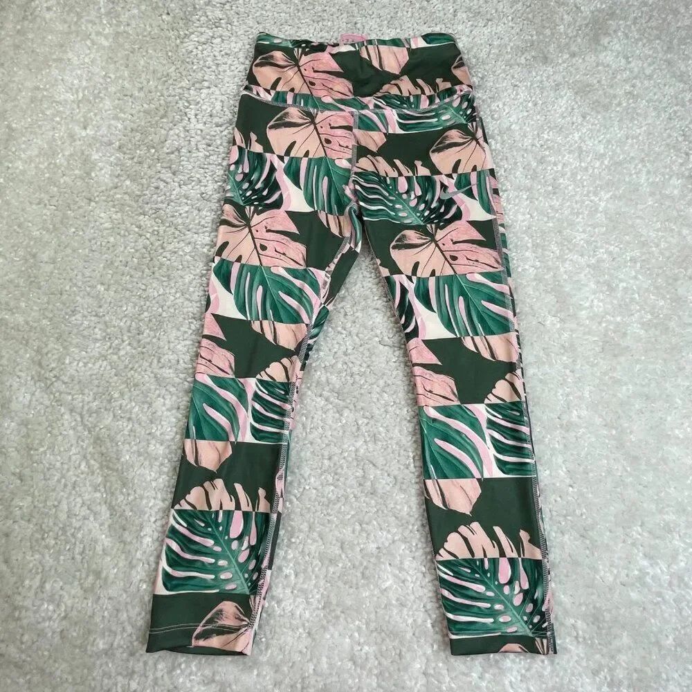 Nike Dri Fit High Rise Tight Fit Running Crop Legging Botanical - Picture 2 of 9